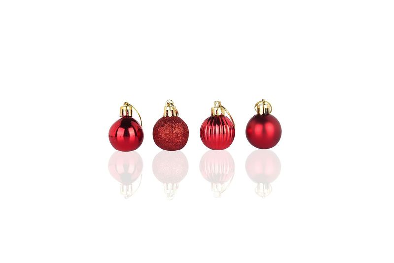 クリスマスライトボール3cm24個のプラスチッククリスマスカラーボールクリスマスツリーの小さなペンダントクリスマス装飾品|undefined