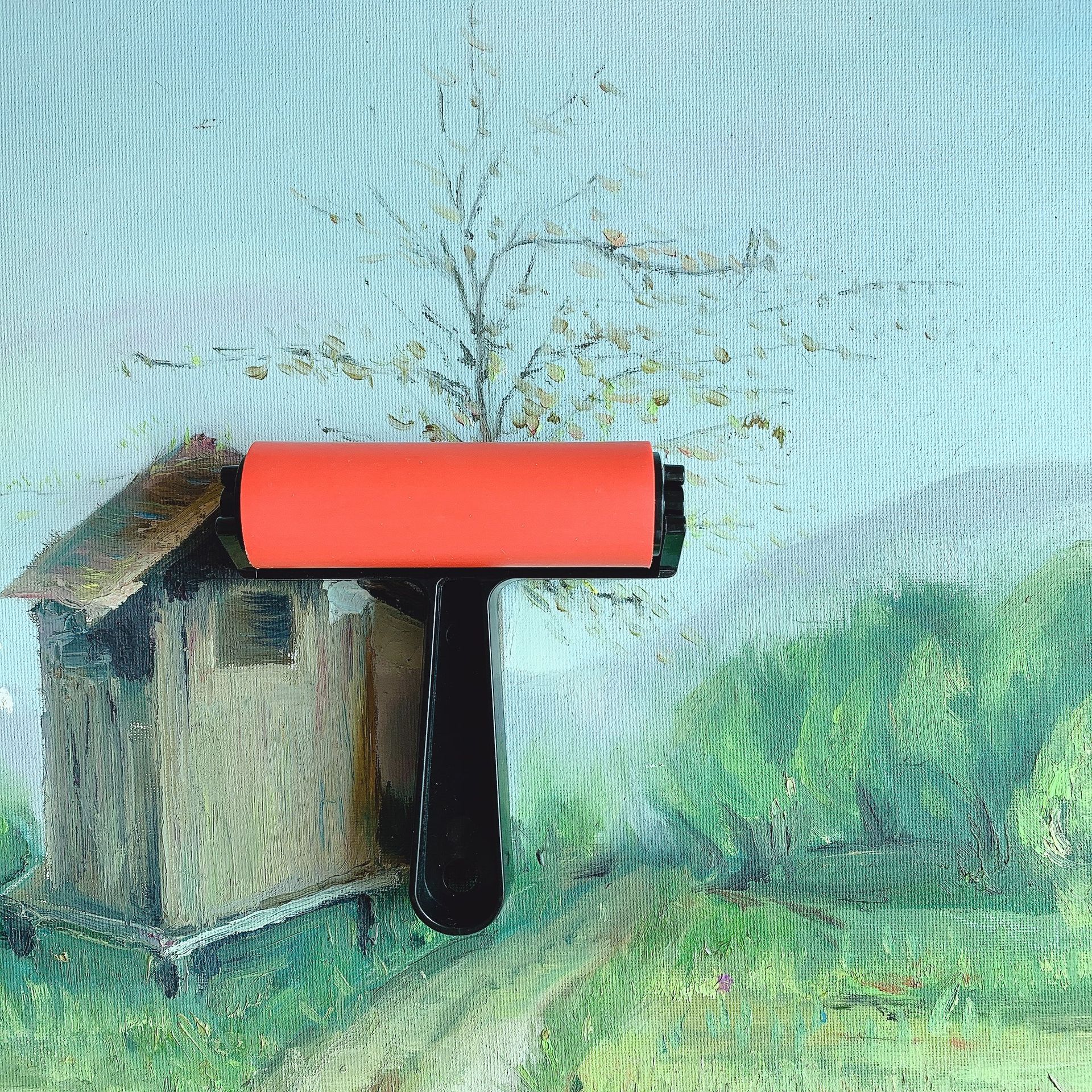 10cm engraving roller Diamond painting suit red roller art ink roller children's ink cartridge