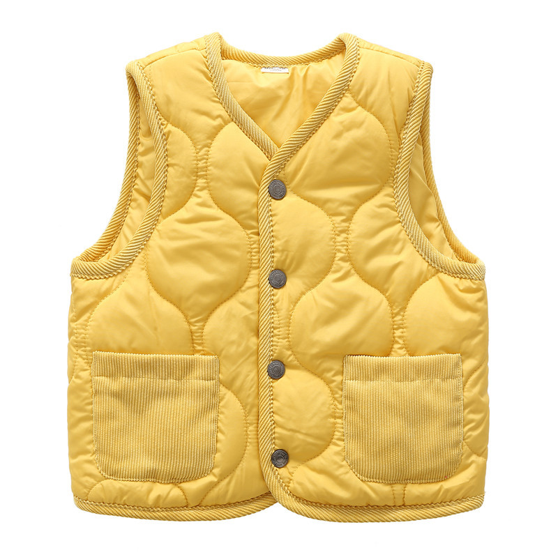Children's Clothing Children's Autumn and Winter Cotton Clothes Boys and Girls Cotton Vest Thickened Warm Cotton-Padded Jacket Small and Medium Set Cotton-Padded Jacket Western Style