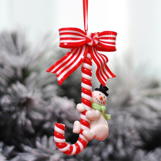 Christmas Supplies Soft Pottery Santa Claus Snowman Small Crutch Bread Soil Hanging Decoration Christmas Tree Decoration Supplies