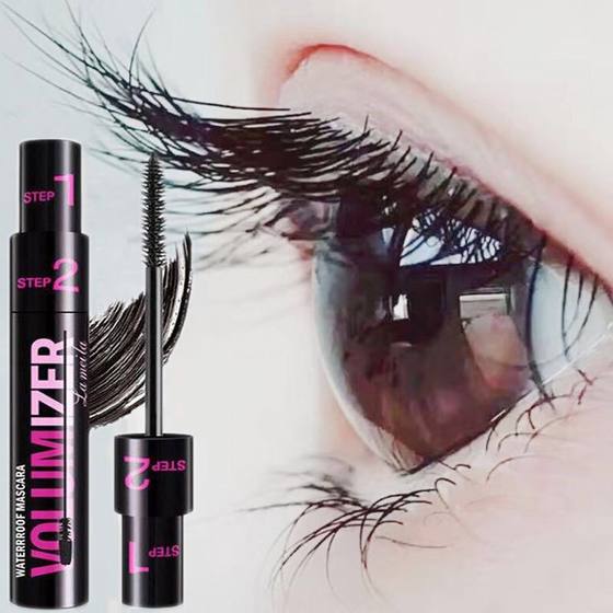 1+2 Mascara Double Effect Adjusting Mascara Two-in-One Slender Long Thick Curled Big Eyes Mascara Makeup