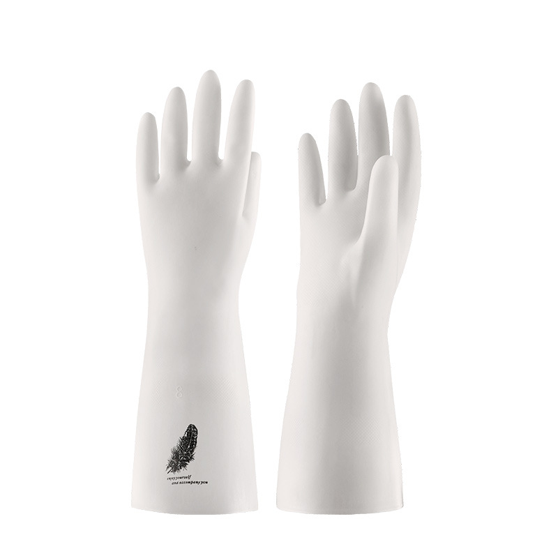 Haiying Nitrile Gloves Kitchen Durable Latex Bowl Washing Gloves Household Rubber Gloves Waterproof Wholesale