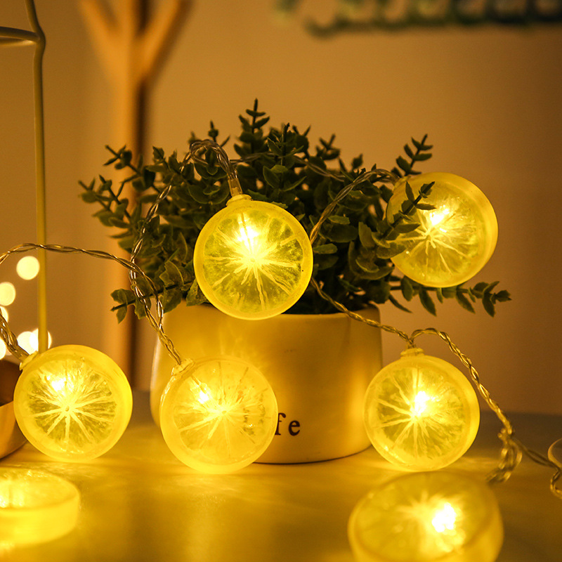 LED lemon light string cartoon Korean fruit decorative light colorful pineapple decorative light birthday holiday Taobao foreign trade