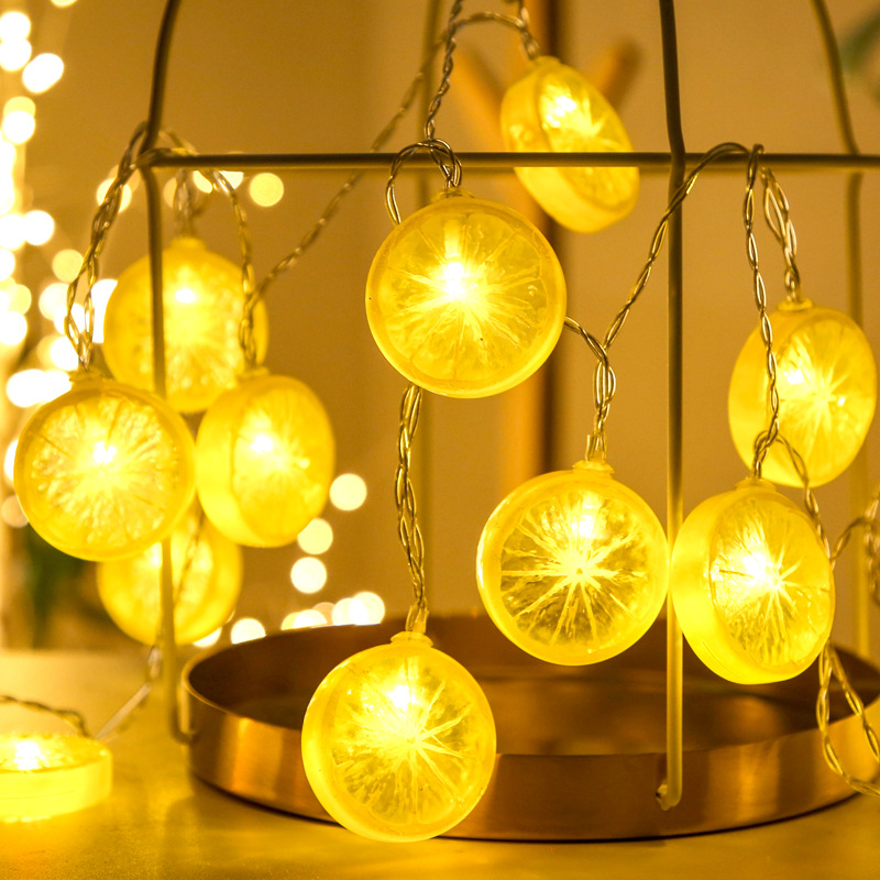 LED lemon light string cartoon Korean fruit decorative light colorful pineapple decorative light birthday holiday Taobao foreign trade