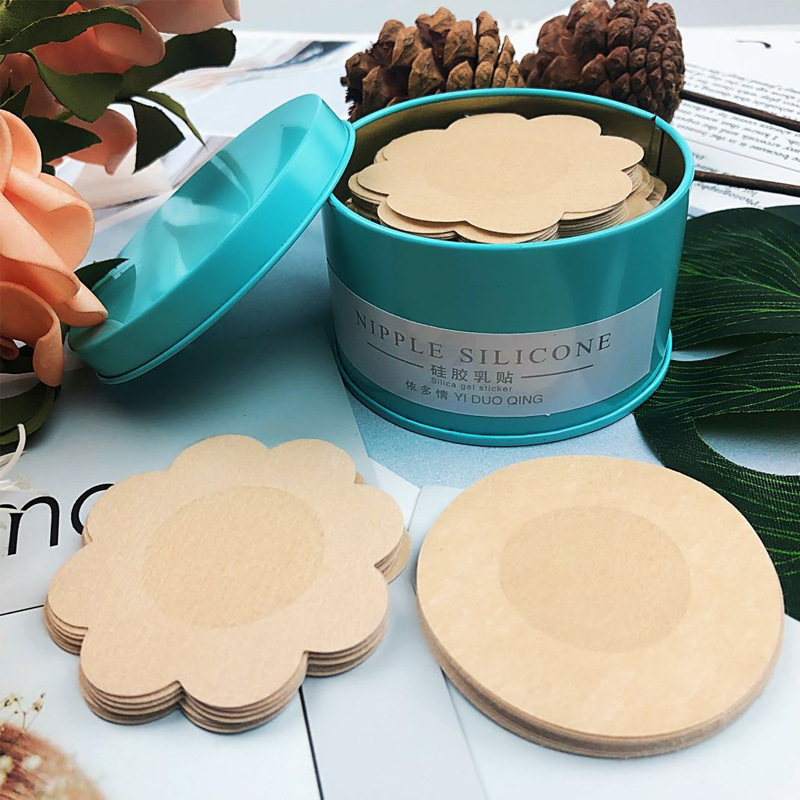 Cross-border supply milk paste silicone invisible chest paste anti-bump anti-light nipple paste non-woven disposable milk paste