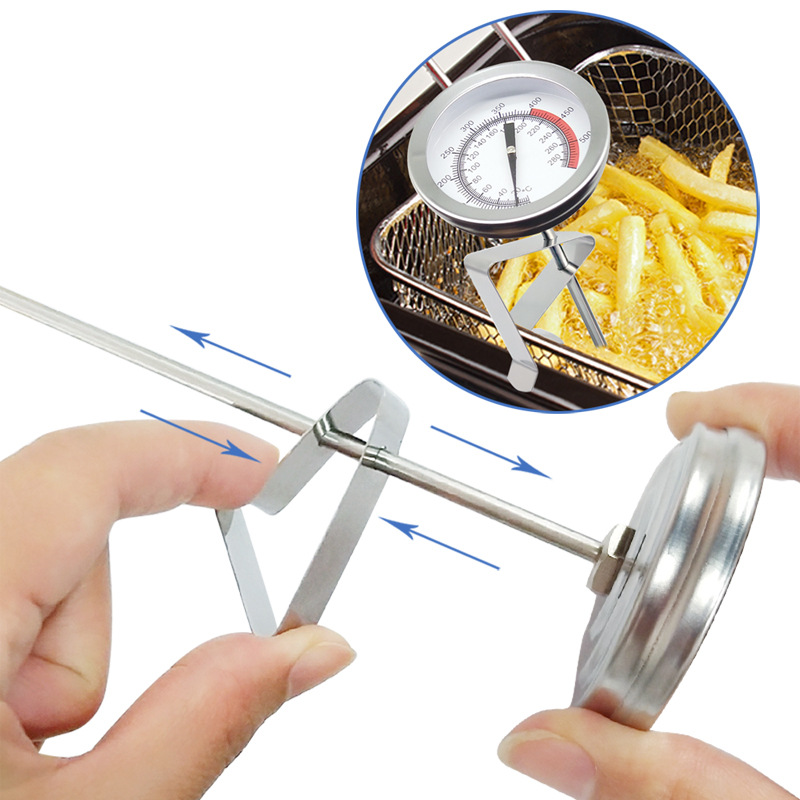 Kaitai Oil Temperature Meter Food Thermometer Kitchen Household Probe Fryer Oil Temperature Meter Oil Temperature Thermometer