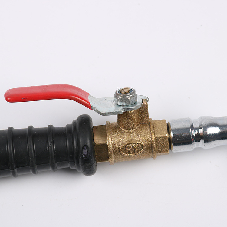 Automobile tire inflator hose double-headed inflator nozzle motorcycle bicycle bicycle truck hand crank inflator