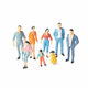 Color character model miniature landscape figurine color mini simulation figurine building sand table scene decoration material