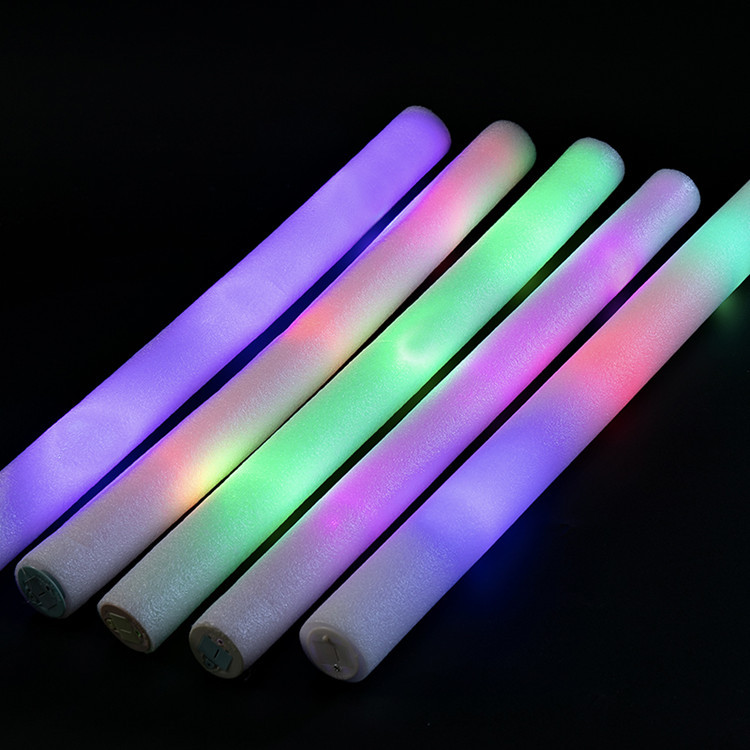 Wholesale luminous sponge stick concert cheer sponge glow stick colorful led glow stick flash foam stick