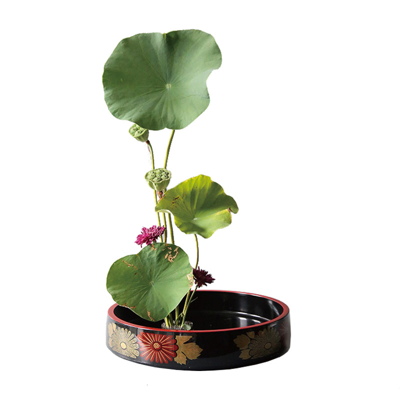 [Plastic] Water tray round flower arrangement vessel Jianshan flower arrangement disc rectangular Japanese flower path small flow