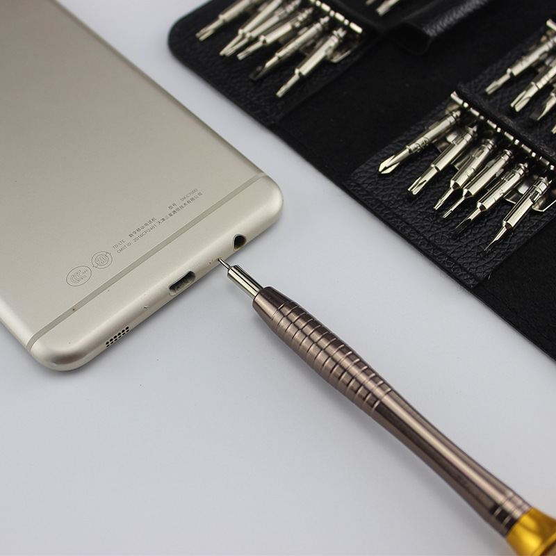 Multi-function screwdriver suit iphone mobile phone disassembly repair tool batch head 25-in-one combination small screwdriver