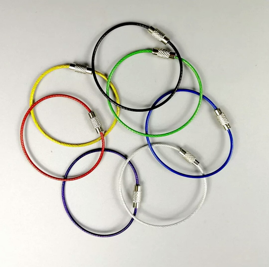 Color stainless steel wire ring stainless steel pendant luggage wire buckle tag nameplate hanging buckle factory direct sales