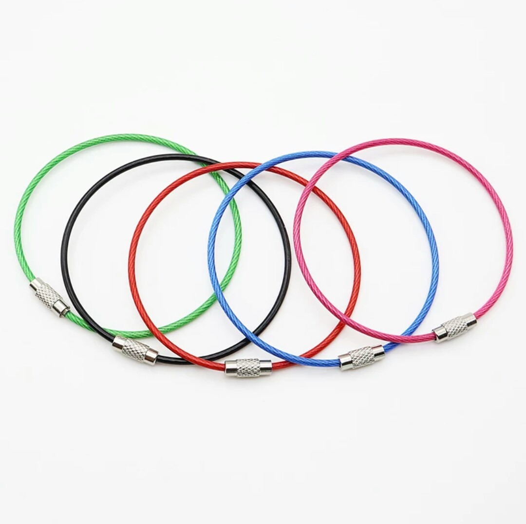 Color stainless steel wire ring stainless steel pendant luggage wire buckle tag nameplate hanging buckle factory direct sales