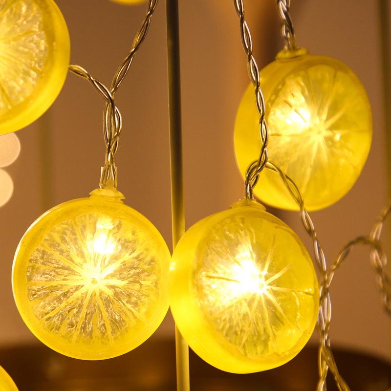 LED lemon light string cartoon Korean fruit decorative light colorful pineapple decorative light birthday holiday Taobao foreign trade