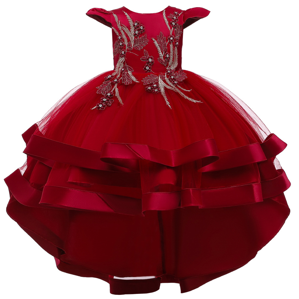 2022 Summer New Children's dress Trailing dress Piano Performance dress kids dress Wholesale