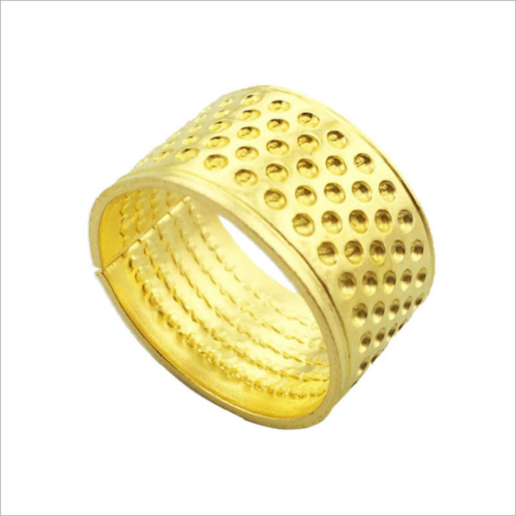 Factory direct gold and silver sewing hand sewing needle top ring sewing box matching thimble hoop extra thick copper thimble