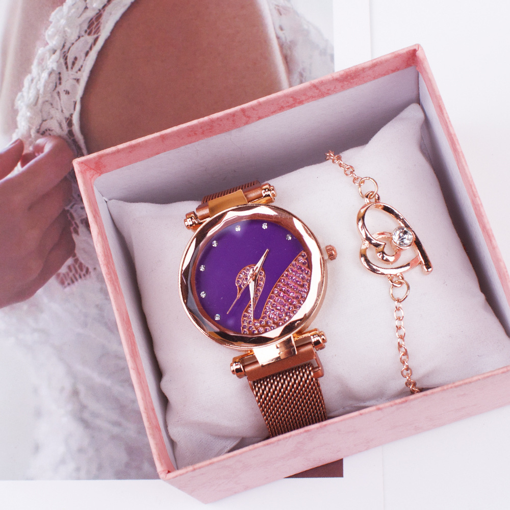 watches women set 兩件套手錶女士引流微商磁鐵吸鐵石手錶套裝
