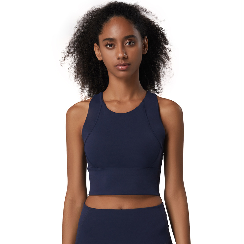 2024 Thickened European and American Running High Strength Shockproof Push-up Sports Underwear Full Wrap Vest Sports Bra for Women