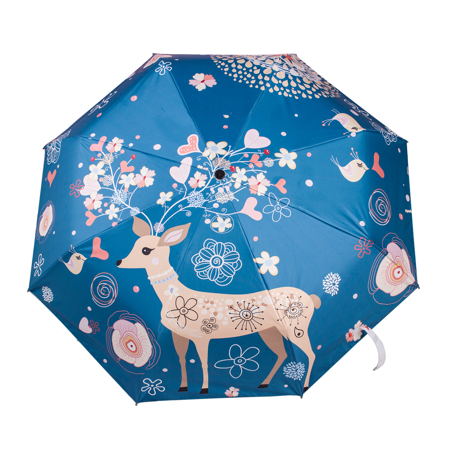 Creative deer automatic umbrella customization l digital HD printing pattern folding customized advertising umbrella customization manufacturer