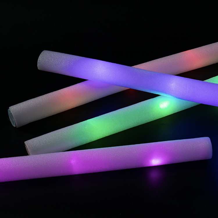 Wholesale luminous sponge stick concert cheer sponge glow stick colorful led glow stick flash foam stick
