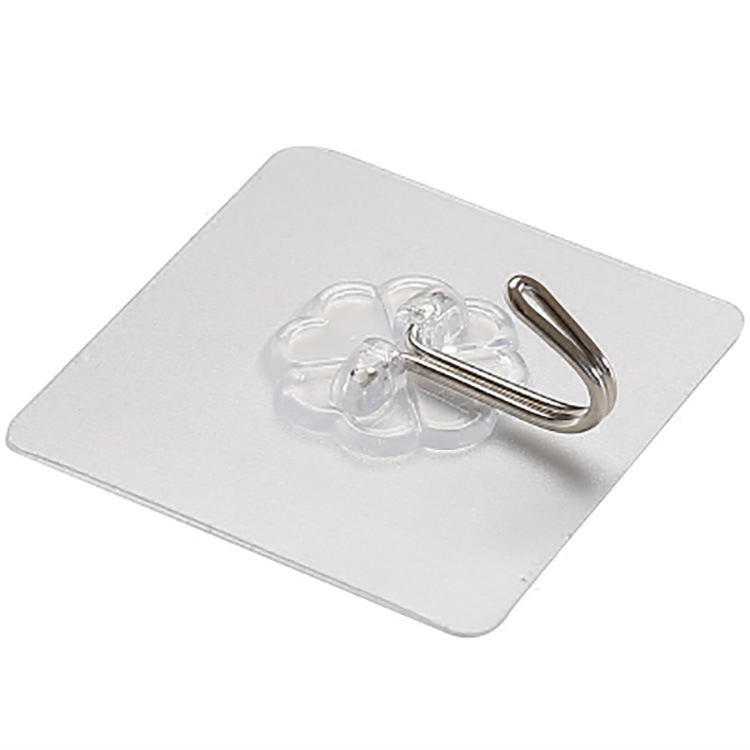 Transparent Hook Adhesive Hook Wall-mounted Wall Hook Household Ceramic Tile Adhesive Wall Hook Self-adhesive