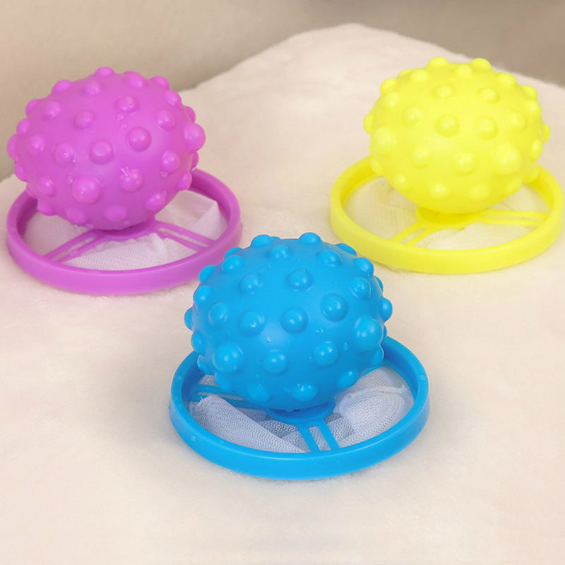 Washing Machine Float Filter Bag Hair Filter Hair Cleaner Cleaning Clothes Washer Ball (Spur Ball) Dark Color