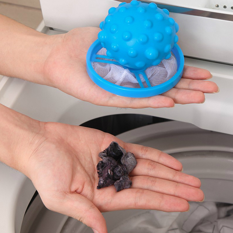 Washing Machine Float Filter Bag Hair Filter Hair Cleaner Cleaning Clothes Washer Ball (Spur Ball) Dark Color