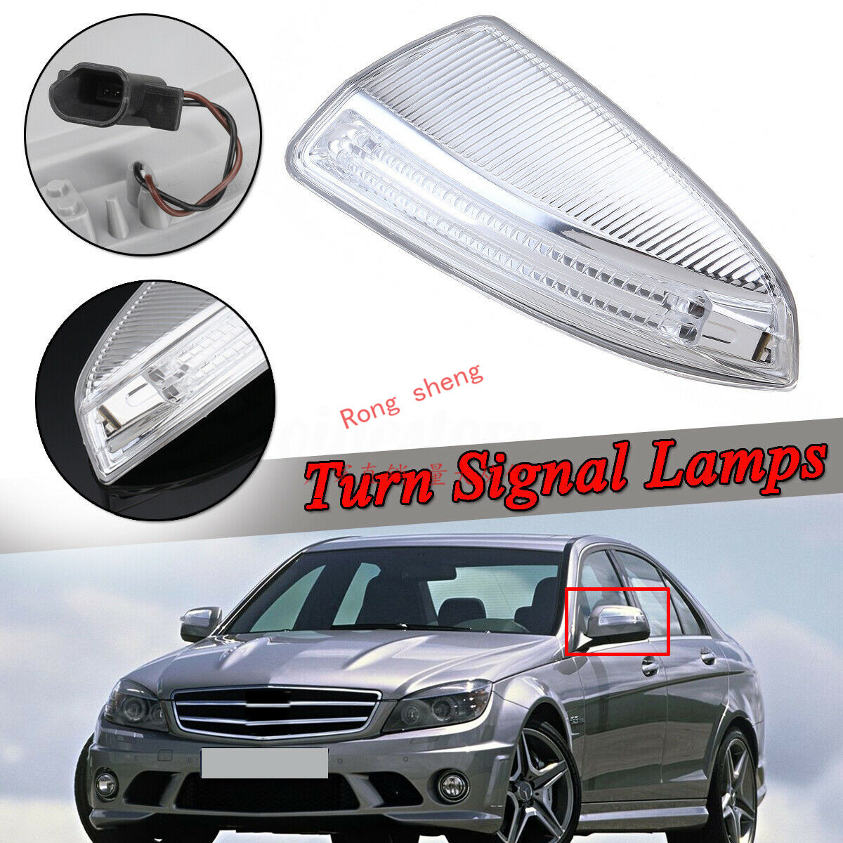 Applicable to Mercedes-Benz C- Class W204 W164 ML 07-11 rearview mirror turn light rearview mirror LED signal side light