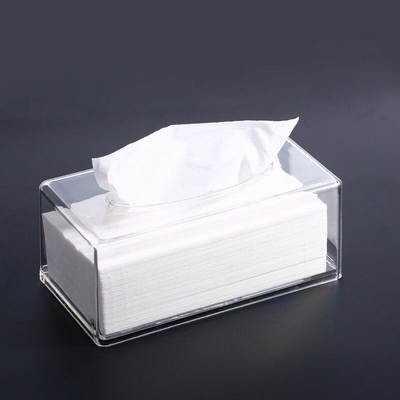 Foreign trade best selling acrylic tissue box high-grade transparent smooth paper box car household goods explosion roll paper tube