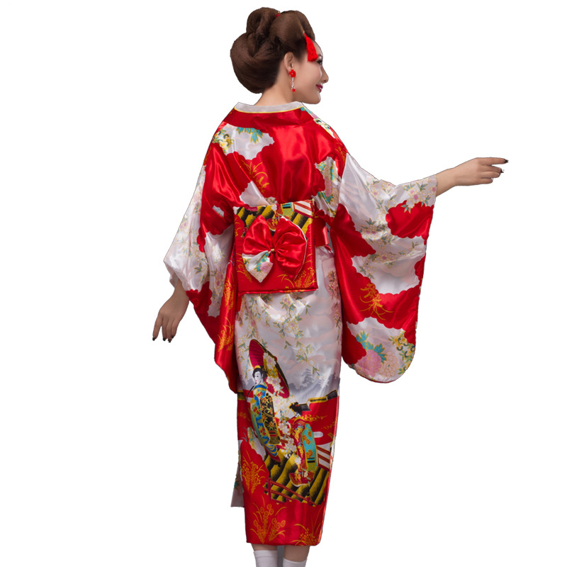 Ancient Costume Japanese Kimono Ladies Style Ethnic Costume Stage Performance Clothing Japanese Style Cuisine Clothing Photo Photography Graduation Season
