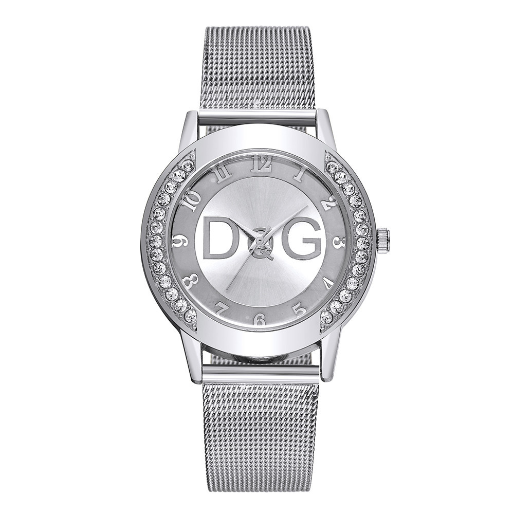 Foreign trade new double drill outer ring sand drill surface wire mesh belt ladies watch foreign trade explosions quartz watches wholesale