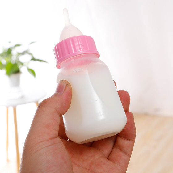 Spot wholesale skin panning Overflow Prevention double pacifier PET bottle 120ml cat bottle feeding water puppy bottle