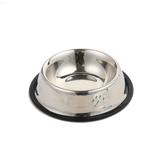 Factory Hot Explosions Anti-falling Stainless Steel Dog Bowl Pet Bowl Creative Anti-rust Dog Food Pet Feed Cat Food Bowl