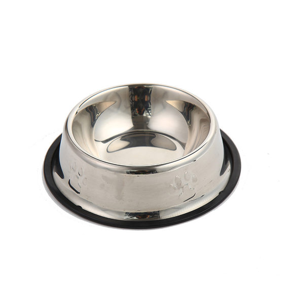Factory Hot Explosions Anti-falling Stainless Steel Dog Bowl Pet Bowl Creative Anti-rust Dog Food Pet Feed Cat Food Bowl
