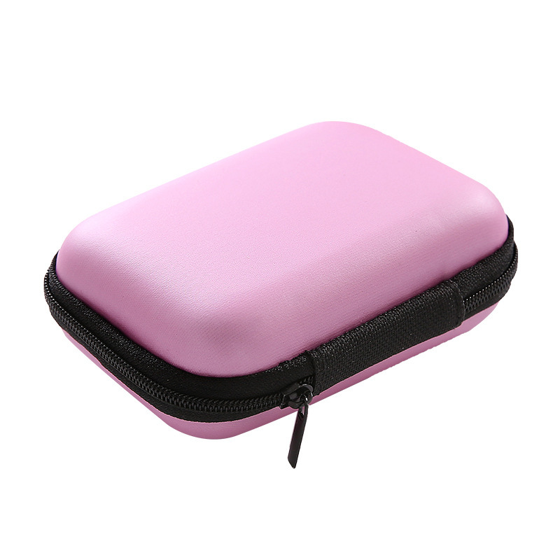 Square headphone bag data cable storage bag with zipper silicone bag change key bag coin bag