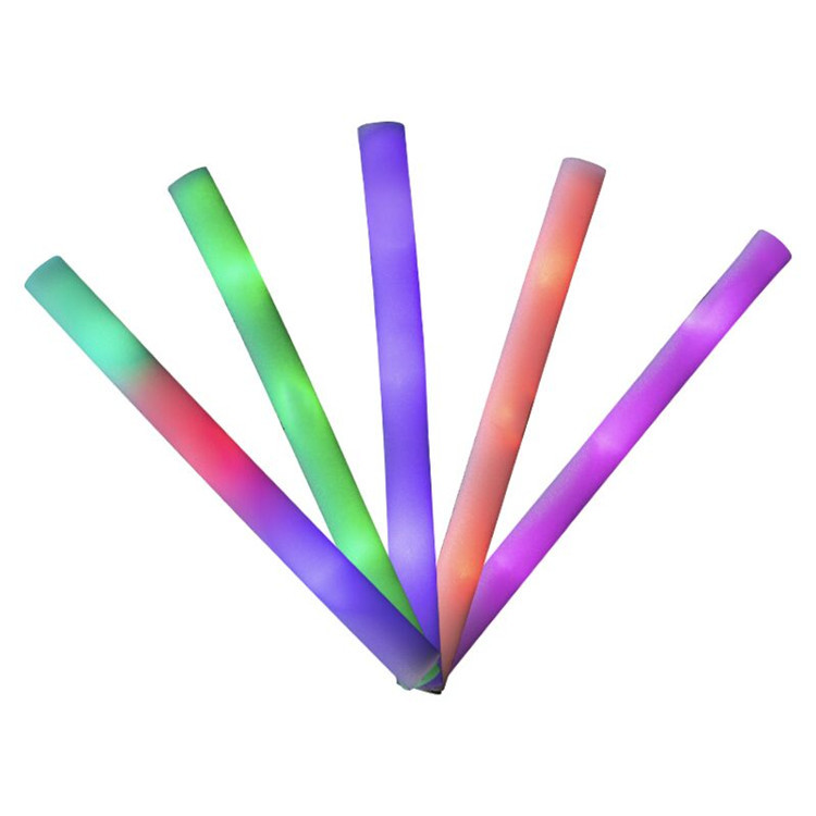 Wholesale luminous sponge stick concert cheer sponge glow stick colorful led glow stick flash foam stick