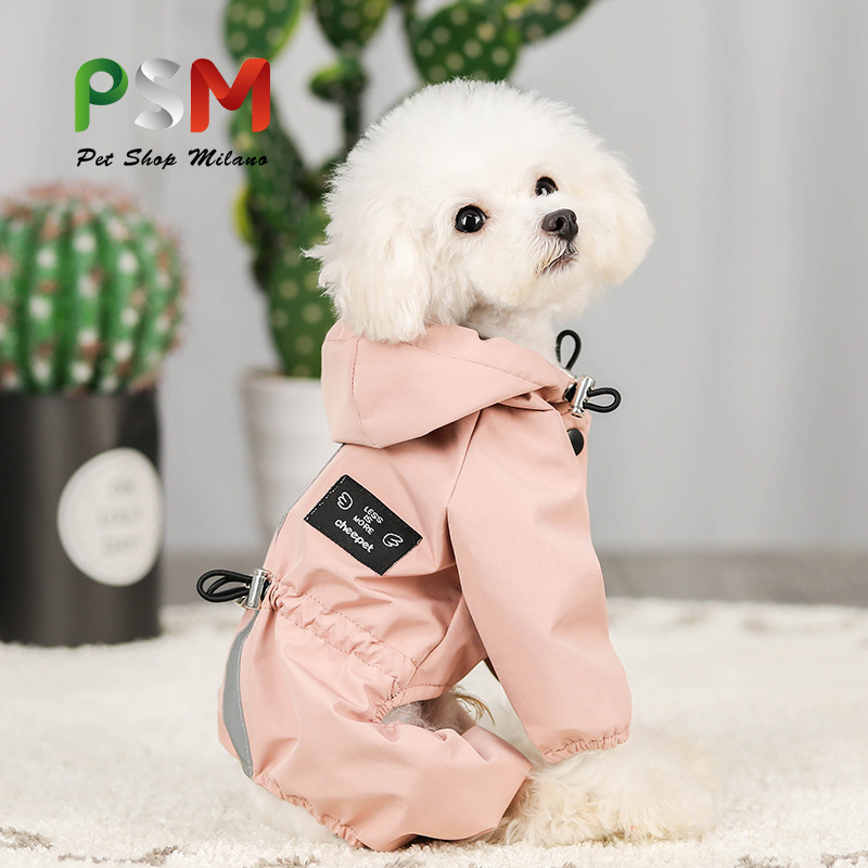 PSM pet dog dog clothing rainproof breathable reflective clothing dog four-legged raincoat cat dog supplies in stock wholesale