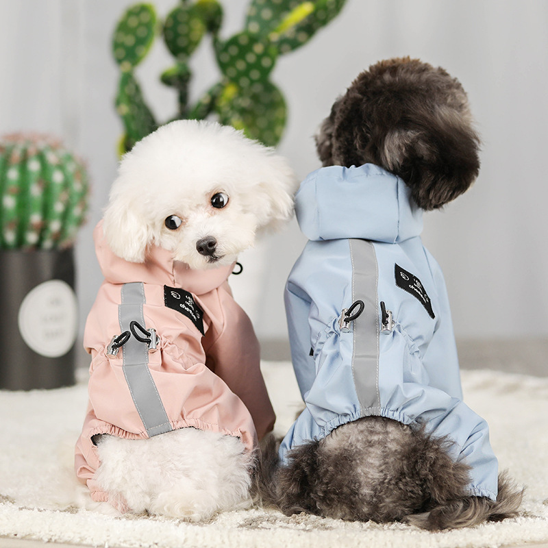 PSM pet dog dog clothing rainproof breathable reflective clothing dog four-legged raincoat cat dog supplies in stock wholesale