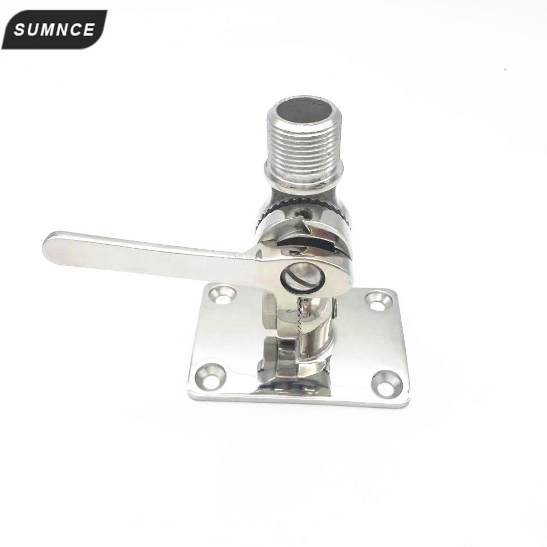 Marine antenna base 316 stainless steel Marine dual-axis adjustable antenna base yacht antenna base