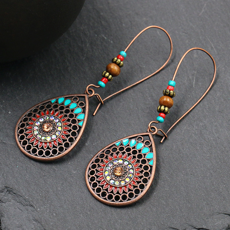 Personalized fashion retro drop earrings cross-border hot long drop earrings Europe and the United States creative jewelry wholesale