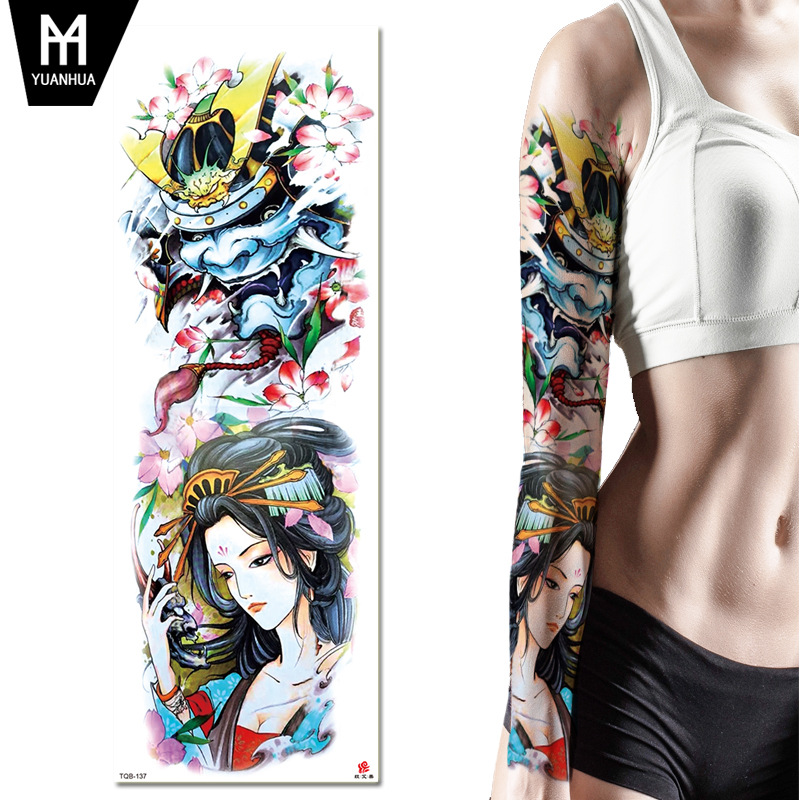 Full arm tattoo stickers manufacturers in stock wholesale Jesus virgin crown lion waterproof tattoo stickers cross-border supply