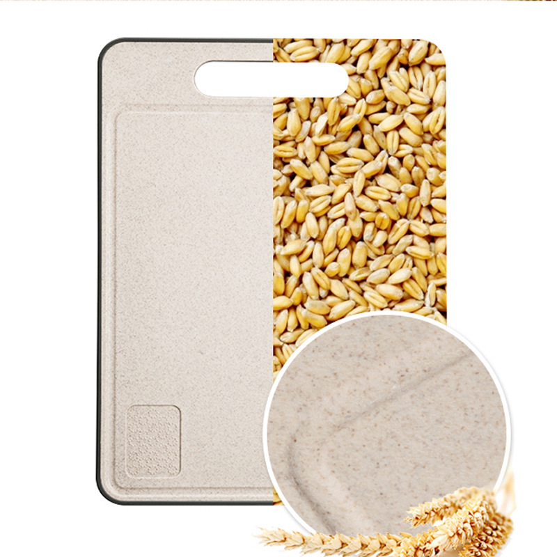 Household Wheat Straw Kitchen Cutting Board  Self-Contained Garlic and Ginger Grinder Plastic Cutting Mat  Encapsulated Straight-Headed Cutting Board