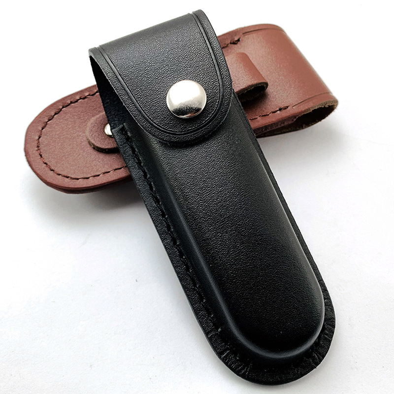 Scabbard/Knife Set Cowhide Sabre Folding Knife Head Layer Cowhide Knife Set Scabbard Folding Knife