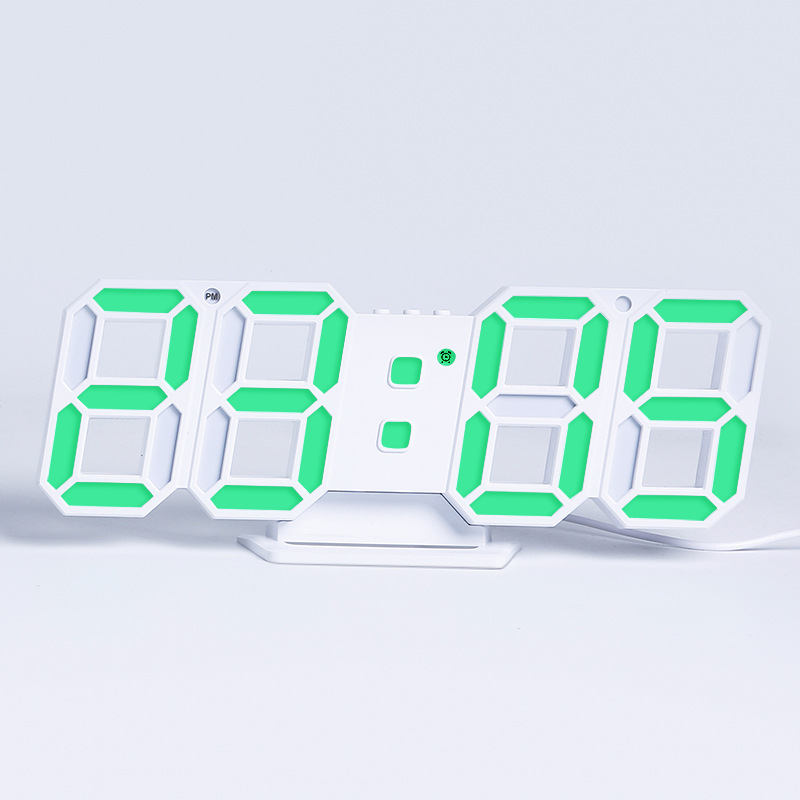 Supply Korean creative 3D clock LED digital clock plug-in wall stereo clock simple fashion clock