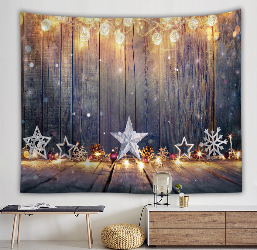 Amazon AliExpress eBay hot Christmas tapestry Christmas tree background wall Santa Claus hanging cloth T177