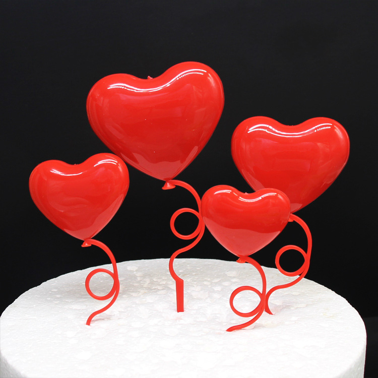 Arbitrary fold Valentine's Day card Tanabata couples confession heart-shaped balloon cake card wholesale love plug-in