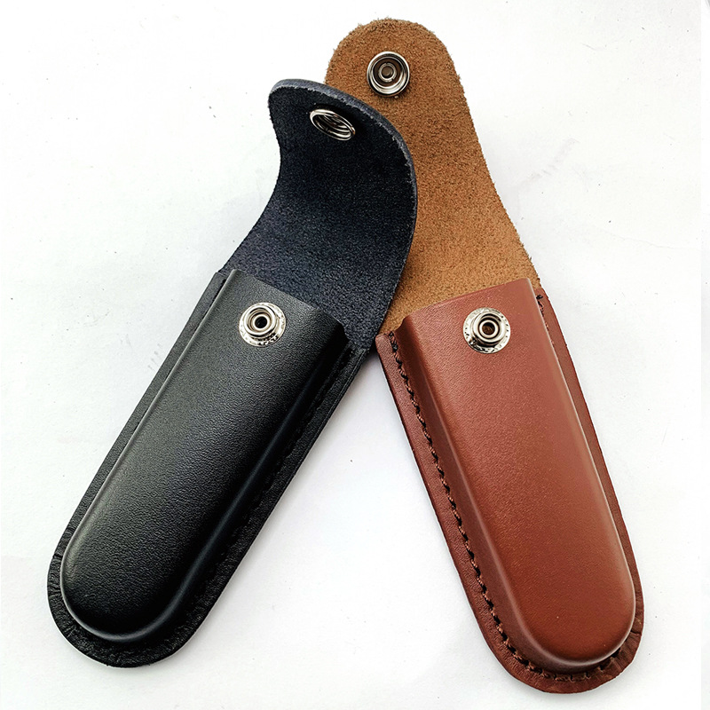 Scabbard/Knife Set Cowhide Sabre Folding Knife Head Layer Cowhide Knife Set Scabbard Folding Knife