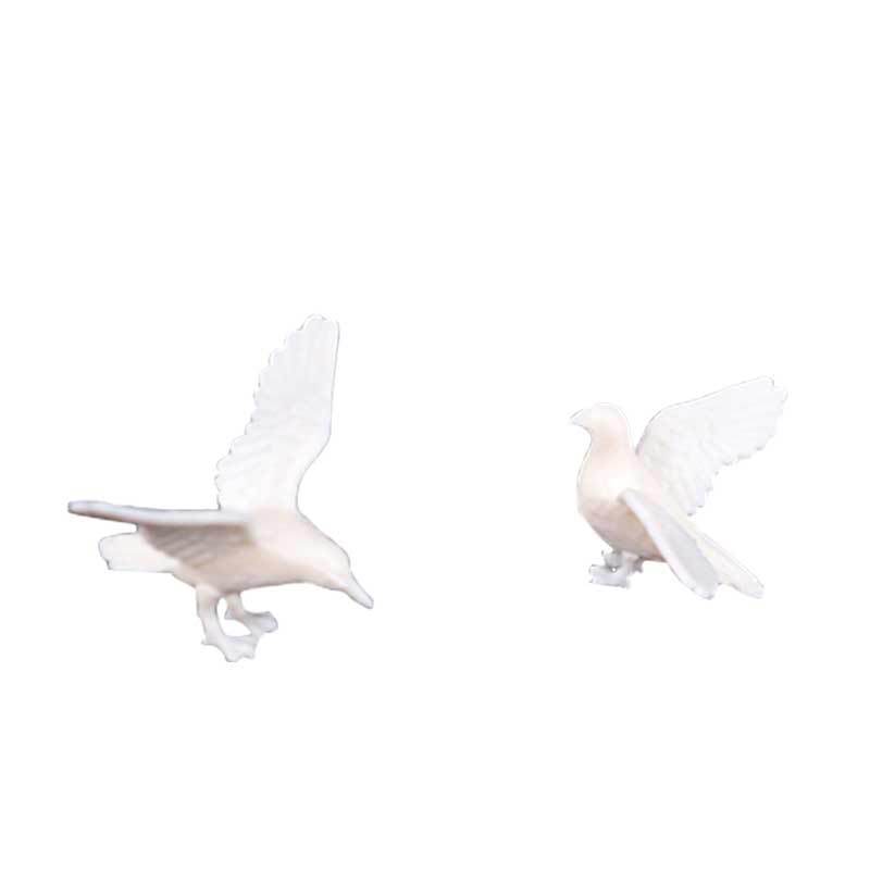 Wholesale pigeon model crafts decoration sand table model material DIY technology animal mini white pigeon