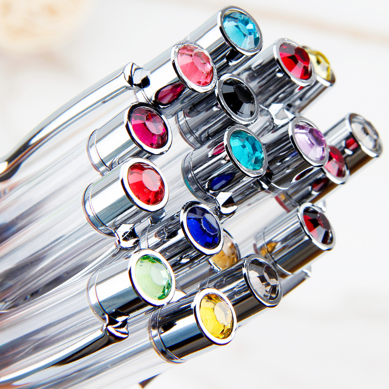 Metal hand-made round bead colored diamond fashion Crystal float sequin oil diy hand-made top drill hollow rod quicksand pen