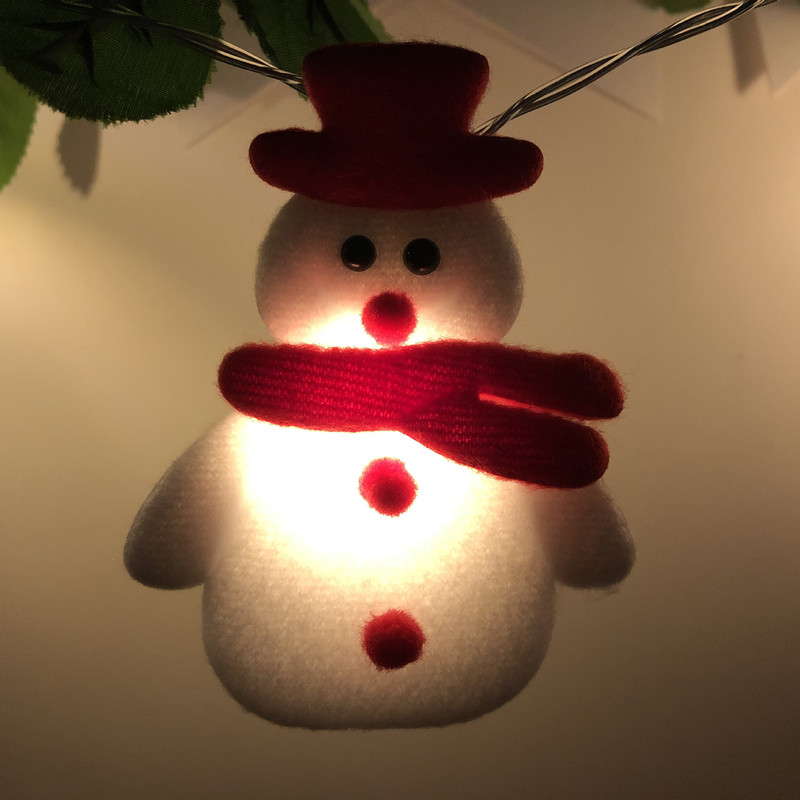 新しい Led クリスマス生地ぬいぐるみ雪だるまストリングライトクリスマスツリーフェスティバルパーティーの装飾カラフルなライトペンダント|undefined